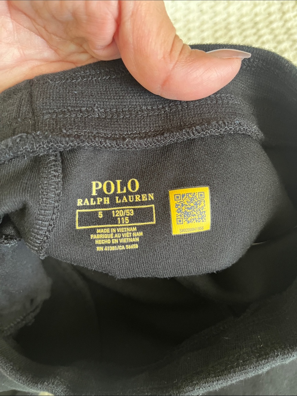 Polo by Ralph Lauren Black Drawstring Jogger Boys Sweatpants Sz 5 Pockets - Picture 8 of 13